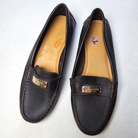 🌸Coach |‎ Fredrica Leather Mocassins, size 7.5 - Picture 2 of 10